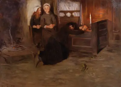 A Death-Bed in Brittany av Allan Osterlind