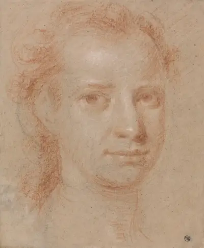 Head of a Young Woman or Man av Allan Ramsay