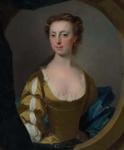 Portrait Of A Lady, Traditionally Identified As Mrs. Kitty Clive av Allan Ramsay