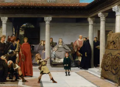 Education Of The Children Of Clovis av Lawrence Alma-Tadema