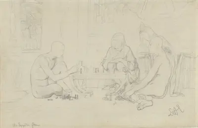 Egyptisch spel av Lawrence Alma-Tadema
