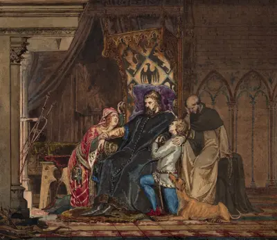 Frederick Barbarossa learning of his excommunication av Lawrence Alma-Tadema