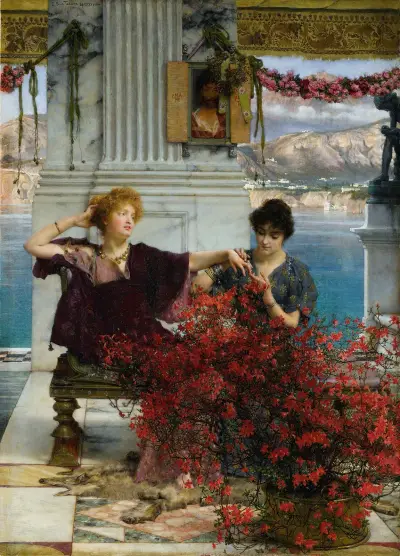 Miłosny klejnotowy łańcuch (Pierścień zaręczynowy), Lawrence Alma-Tadema