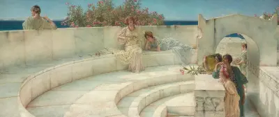 Under The Roof Of Blue Ionian Weather av Lawrence Alma-Tadema