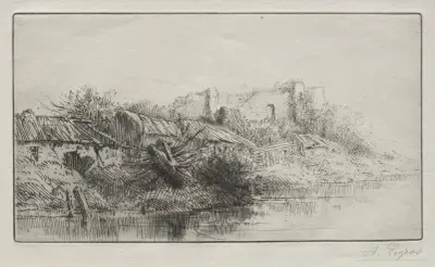 Abandoned Village av Alphonse Legros