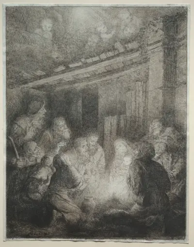Adoration of the Shepherds av Alphonse Legros