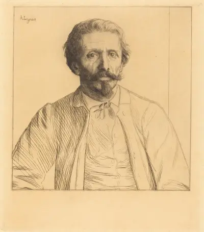 Auguste Delatre av Alphonse Legros