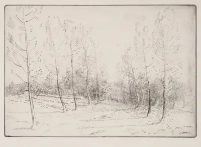 Avenue of Poplars av Alphonse Legros