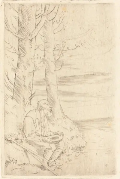 Blind Beggar (Le mendiant aveugle) av Alphonse Legros