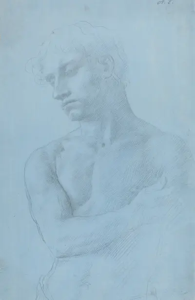 Bust of Nude Man av Alphonse Legros