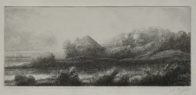 Cabin in the Marsh av Alphonse Legros