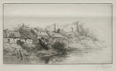 Deserted Village av Alphonse Legros