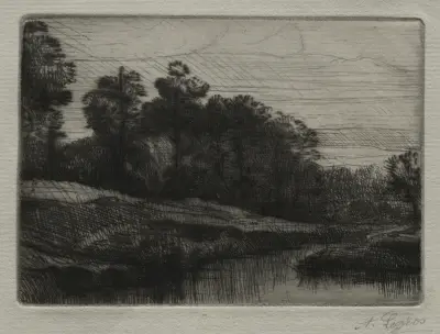 Evening av Alphonse Legros