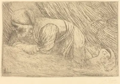 Fagot-gatherer (Le fagotier) av Alphonse Legros