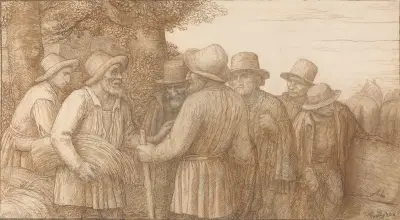 Group de Fermiers av Alphonse Legros