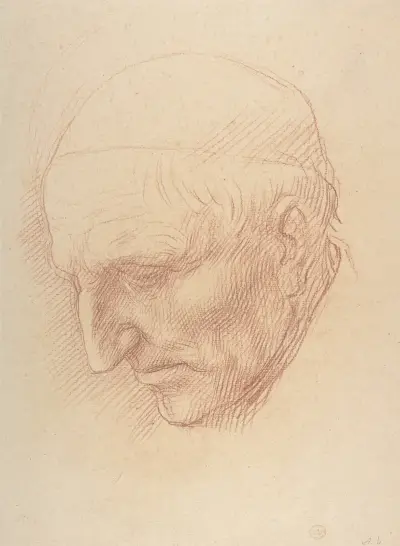 Head of a Beadle av Alphonse Legros