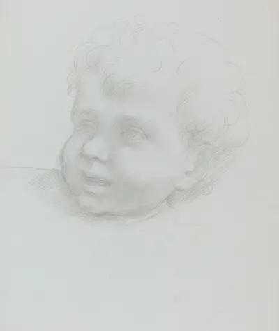 Head of a Child av Alphonse Legros