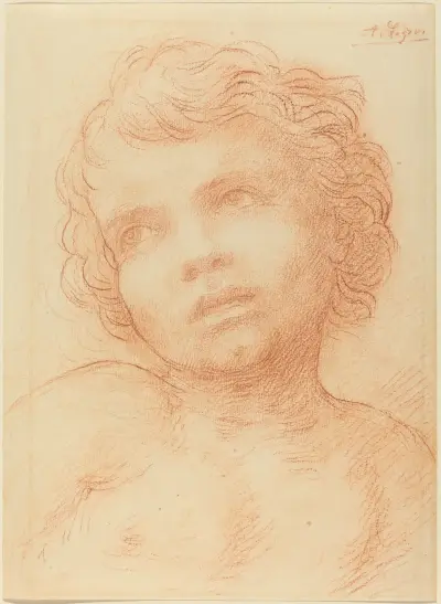 Head of a Child II av Alphonse Legros
