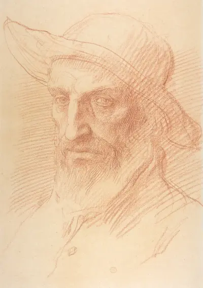 Head of a Gamekeeper av Alphonse Legros