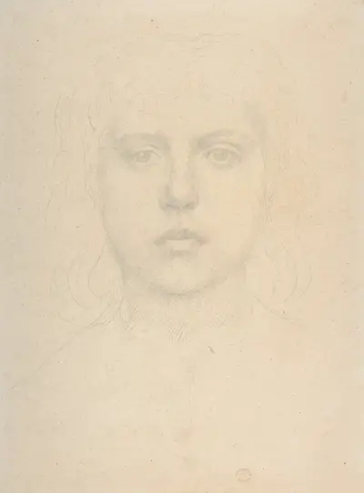 Flickhuvud av Alphonse Legros