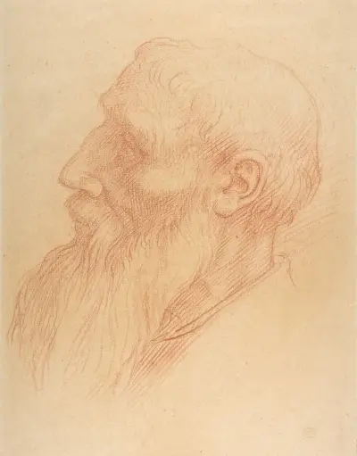 Head of a Man av Alphonse Legros