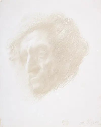 Head of a Man av Alphonse Legros