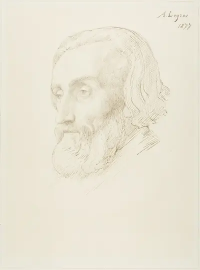 Head of a Man av Alphonse Legros