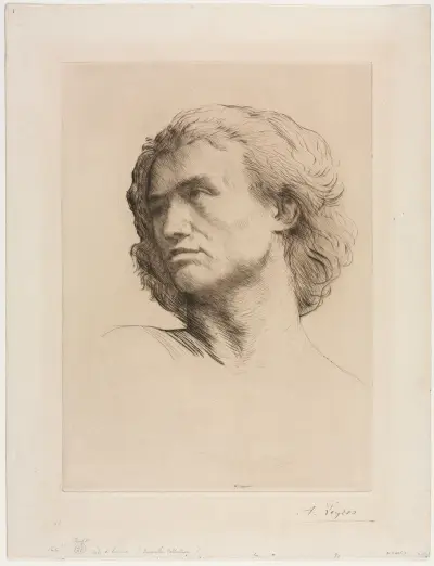 Head of a Man – nr 1 av Alphonse Legros