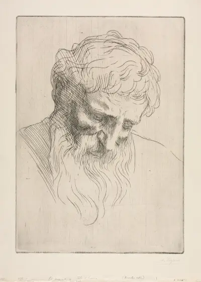 Head of a Man 3 av Alphonse Legros
