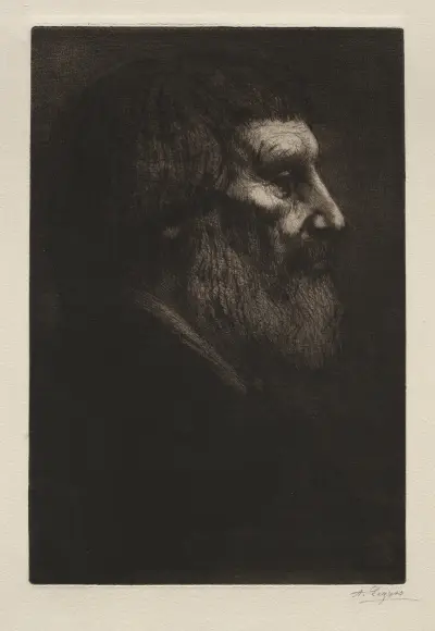 Head of a Man av Alphonse Legros
