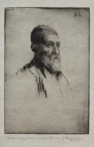 Huvud av en man av Alphonse Legros