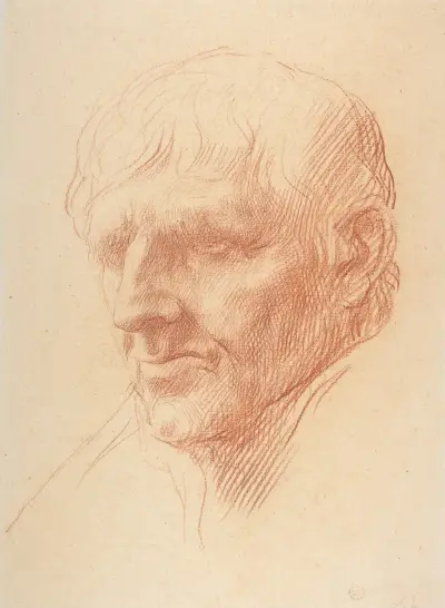 Head of a Man av Alphonse Legros