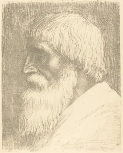 Huvud av en man (Tête d’homme) V av Alphonse Legros