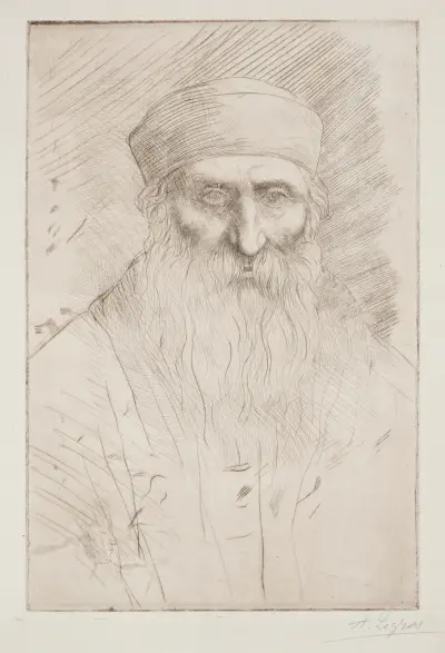 Head of a Man with a Long Beard av Alphonse Legros