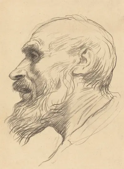 Bildnis eines alten Mannes – Nr. 1 von Alphonse Legros