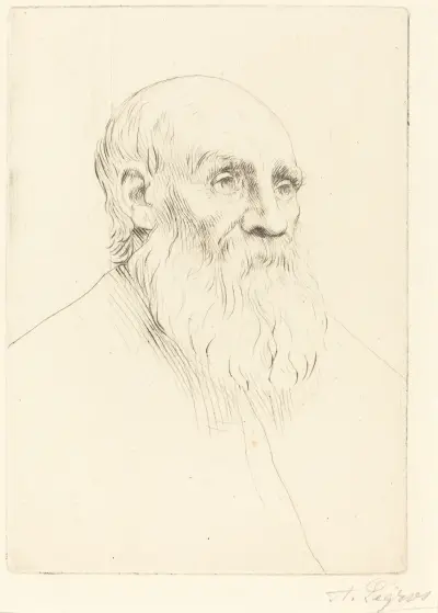 Head of an Old Man (Etude de tete) av Alphonse Legros