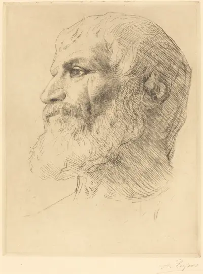 Head of Souliote (Tete de Souliote) av Alphonse Legros