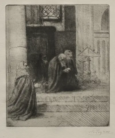 Interior of a Church av Alphonse Legros