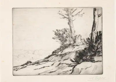 La butte aux broussailles av Alphonse Legros