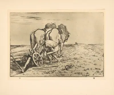 La Charrue av Alphonse Legros