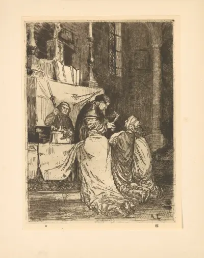 Kommunionen i Saint-Médard (Nattvarden i Saint-Médard) av Alphonse Legros