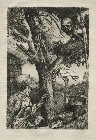 La mort dans le piorier av Alphonse Legros