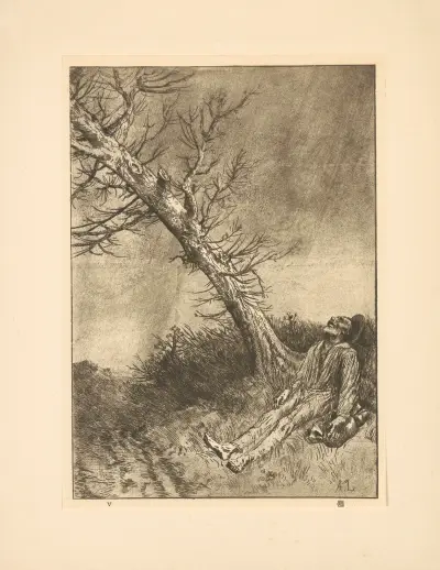 La mort du vagabond av Alphonse Legros