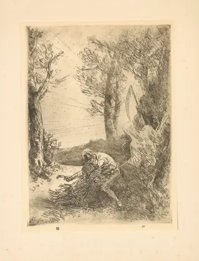 La mort et le Bûcheron av Alphonse Legros