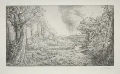 Landscape 4 av Alphonse Legros