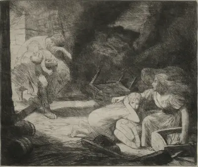 L’Incendie av Alphonse Legros