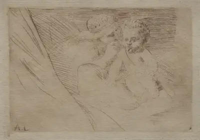 Mab and Cupid av Alphonse Legros