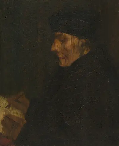 Minnesbild av Holbeins Erasmus av Alphonse Legros