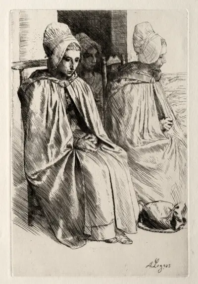 Peasant Woman in the Neighborhood of Boulogne av Alphonse Legros