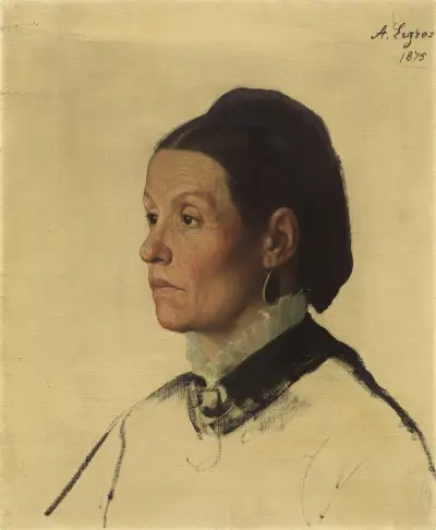 Porträtt av en kvinna av Alphonse Legros